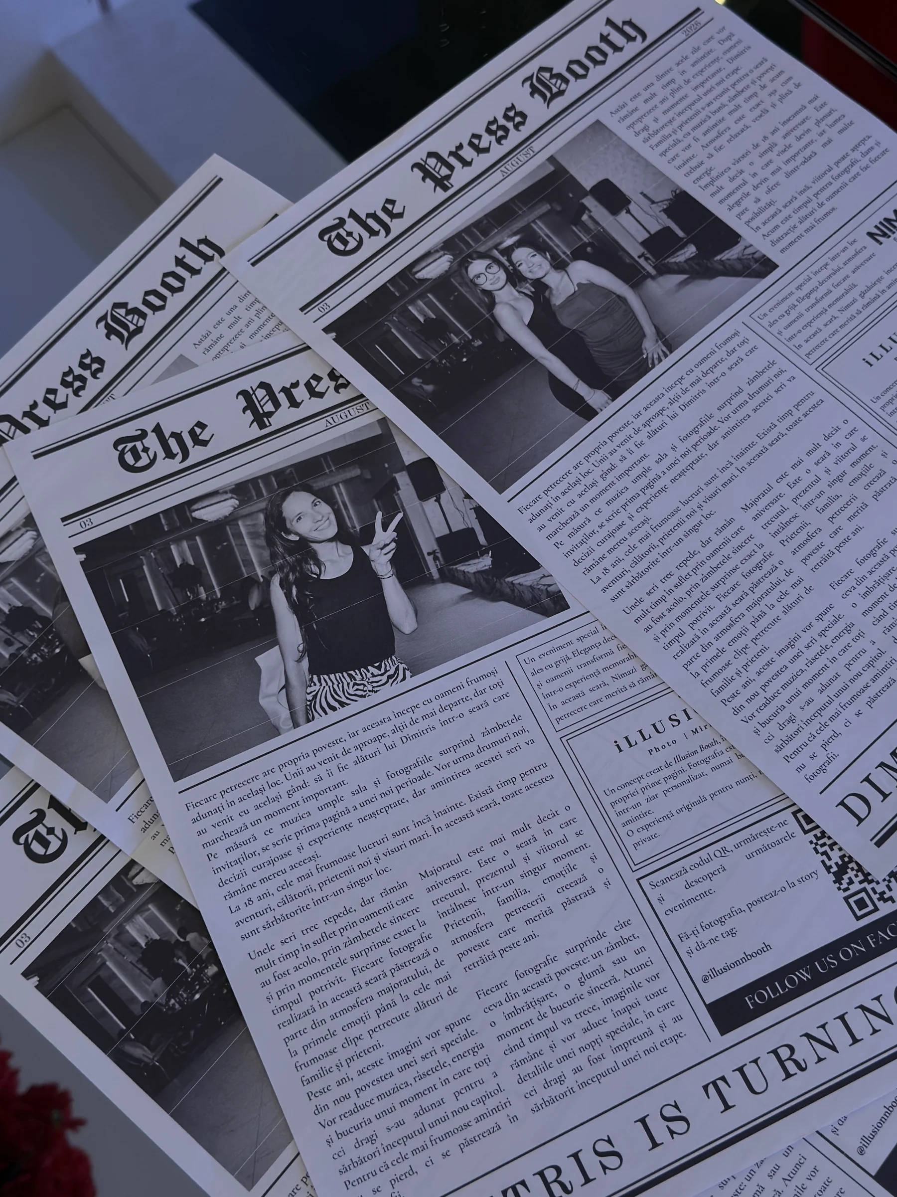 The Press Booth IllusionBooth - ziare personalizate la eveniment
